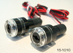 K&S TECHNOLOGIES LED Motorcycle Handlebar Bar End Marker Light Kits in Silver or Black - JT Cycle & ATV