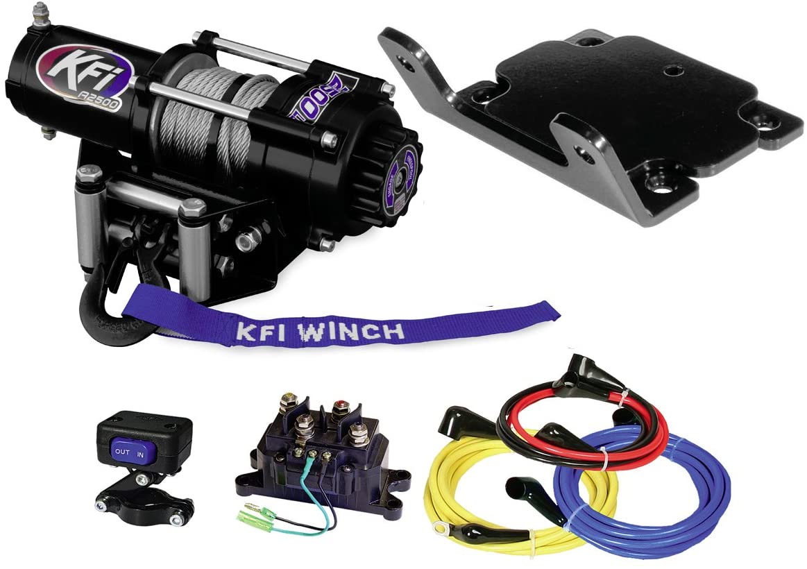 KFI Combo Kit - A2500-R2 2500 lb Winch & Winch Mount - 2007-2014 Yamaha Grizzly 350/400/450 - JT Cycle & ATV