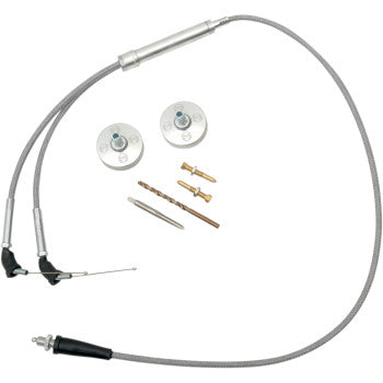 MOOSE RACING Carburetor Cap Kit Carb Cover Cable Yamaha Banshee Black