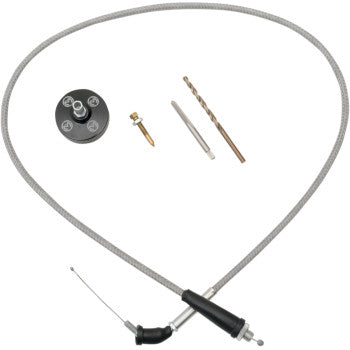 MOOSE RACING Carburetor Carb Cap Kit Cover Cable Yamaha Blaster Blue