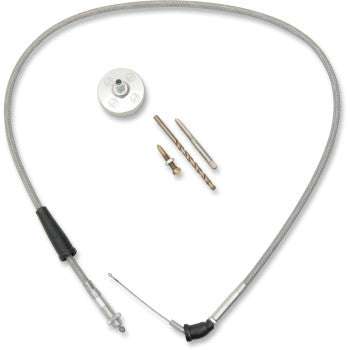 MOOSE RACING Carburetor Carb Cap Kit Cover Cable Yamaha Blaster Blue