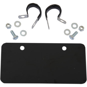 Moose Utility Divs. ATV Black License Plate Holder for Quad 4-Wheeler 8in. L x 4in. W - JT Cycle & ATV