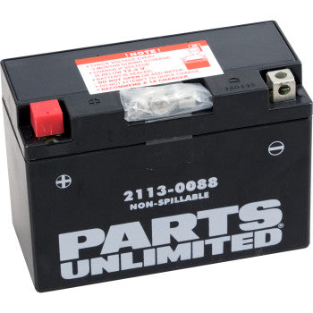 PARTS UNLIMITED BATTERIES 2113-0088 Factory-Activated AGM Maintenance-Free Battery YT9B-4/YT9B-BS - JT Cycle & ATV