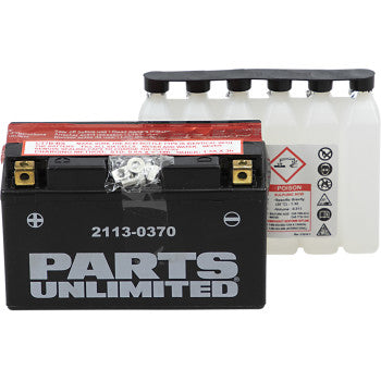 PARTS UNLIMITED BATTERIES 2113-0370 AGM Maintenance-Free Battery YT7B-BS - JT Cycle & ATV