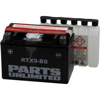 PARTS UNLIMITED BATTERIES RTX9-BSAGM Maintenance-Free AGM Battery RTX9-BS .40 L - JT Cycle & ATV