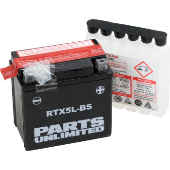 PARTS UNLIMITED AGM Maintenance-Free Battery RTX5L-BS .24 L