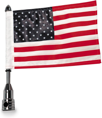 Pro Pad Fixed 1/2-inch Tour Pack Flag Mount with 6 X 9-inch Flag for Harley - JT Cycle & ATV