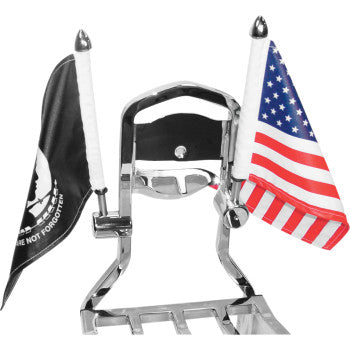 PRO PAD RFM-SQSB Motorcycle Side Mount Sissy Bar Flag Mounts with Flag 1/2" Bar - 6" x 9" Flag