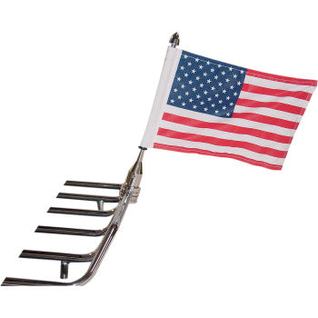 Pro Pad Fixed 1/2-inch Tour Pack Flag Mount with 6 X 9-inch Flag for Harley - JT Cycle & ATV