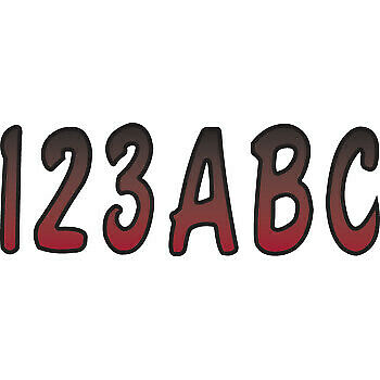 Registration Boat Jet Ski PWC Waverunner ID Sticker Kit Gradation 3" 146 Letters + Numbers