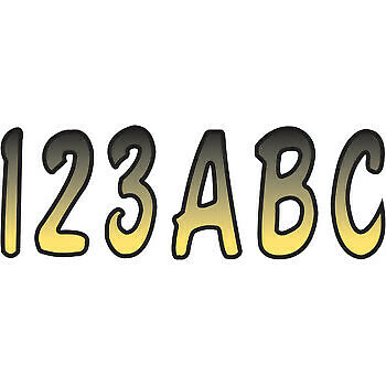 Registration Boat Jet Ski PWC Waverunner ID Sticker Kit Gradation 3" 146 Letters + Numbers
