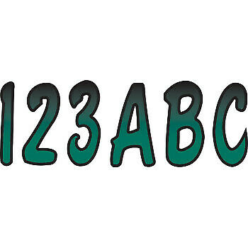 Registration Boat Jet Ski PWC Waverunner ID Sticker Kit Gradation 3" 146 Letters + Numbers