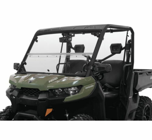 Can-Am Defender HD5 HD8 HD10 Full Front Folding Windshield 2016-2023 Seizmik Hardcoated Scratch Resistant