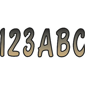Registration Boat Jet Ski PWC Waverunner ID Sticker Kit Gradation 3" 146 Letters + Numbers