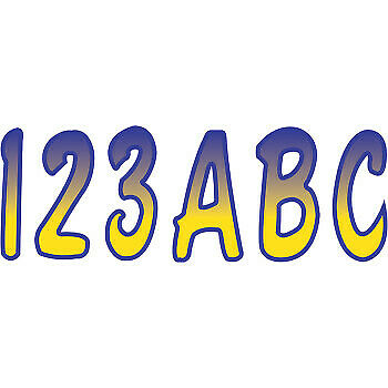 Registration Boat Jet Ski PWC Waverunner ID Sticker Kit Gradation 3" 146 Letters + Numbers