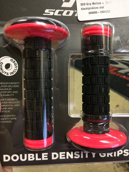 Scott Mellow Pillow Top Grips MX Motocross Dirtbike With Grip Donuts