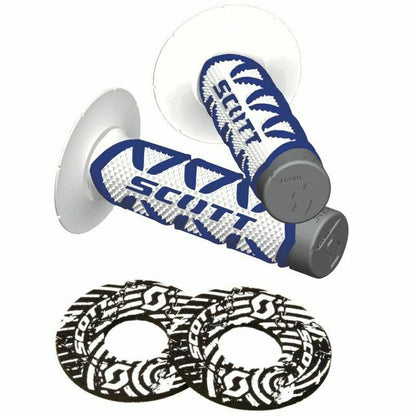 Scott Diamond Grips Full Half Waffle MX Motocross Handlebar Grips with Donuts for Twist Throttle - JT Cycle & ATV