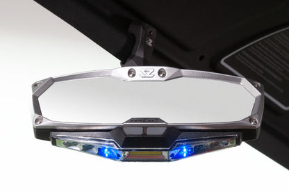 Seizmik #18020 Halo-RA LED UTV Rearview Mirror with Cast Aluminum Bezel – 2″ and 1.875″ Round Tube ROPS - JT Cycle & ATV
