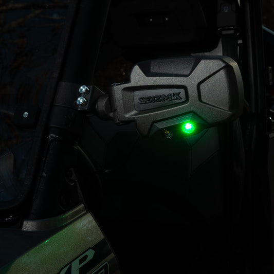 Seizmik #18086 Pursuit Night Vision Series Side View Mirror (Pair – Cast Aluminum) – 1.75″ Round Tube with BONUS Color Cap / Seal Kit Included - JT Cycle & ATV