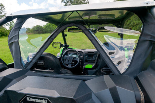 Seizmik Soft Rear Windshield Cab Back Dustopper for Kawasaki Teryx KRX1000 KRX