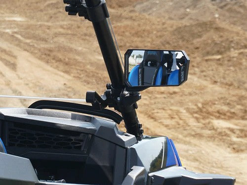 Spike Power Sports RE-FLEX Adjustable Side View Mirrors Set Pro Fit Polaris CLAMP (PAIR) - JT Cycle & ATV