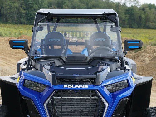 Spike Power Sports RE-FLEX Adjustable Side View Mirrors Set Pro Fit Polaris CLAMP (PAIR) - JT Cycle & ATV