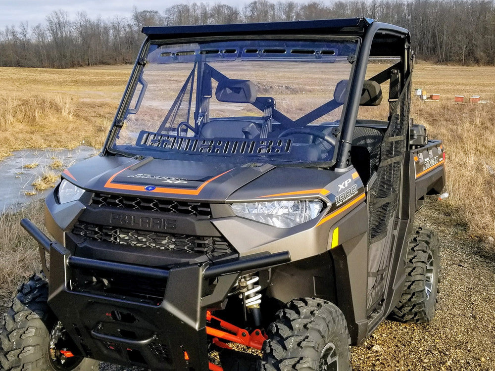 Polaris Ranger Full-Size Pro-Fit Cage XP900 XP 900 2013+ Scratch Resistant Multi-Vent Windshield By Spike