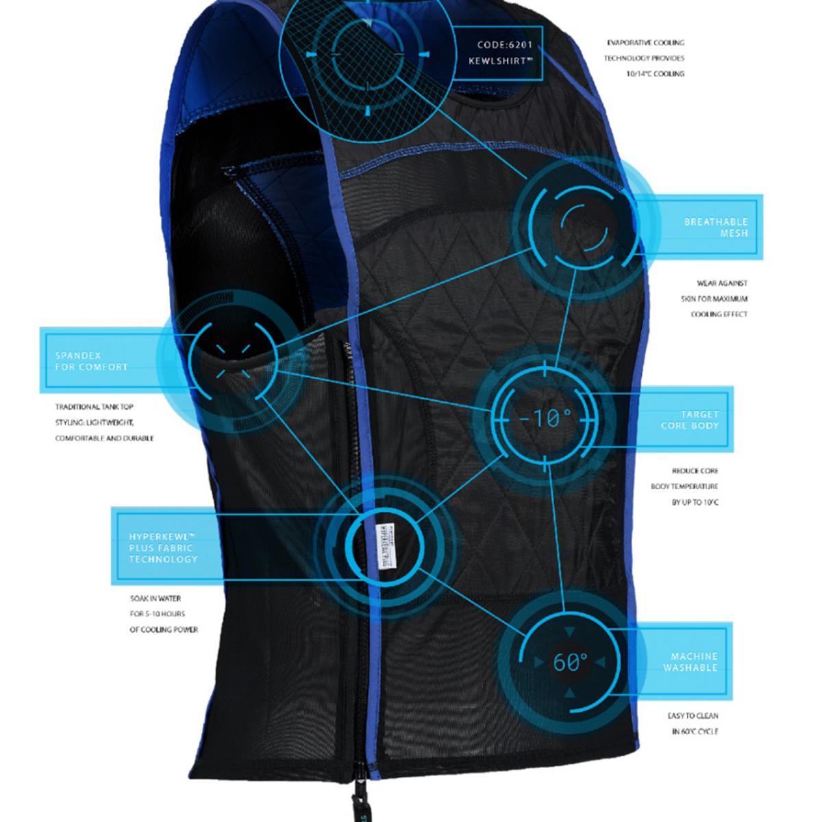 TECHNICHE HYPERKEWL KEWLSHIRT EVAPORATIVE COOLING SHIRT SPORTS TANK TOP CROSS COUNTRY RUNNING
