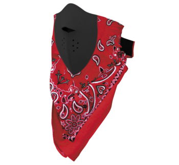 ZAN headgear Neodanna Neoprene Face Mask Bandana Bandanna Paisley in Black or Red