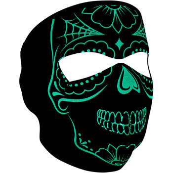 Zan Headgear WNFM028G Neoprene Full-Face Mask Calavera Glow in the Dark - JT Cycle & ATV