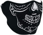 Zan Headgear WNFM028HG Neoprene Half Face Mask, Calavera Glow in the Dark - JT Cycle & ATV