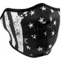 Zan Headgear WNFM091H Neoprene Half Face Mask, Black & White Flag - JT Cycle & ATV