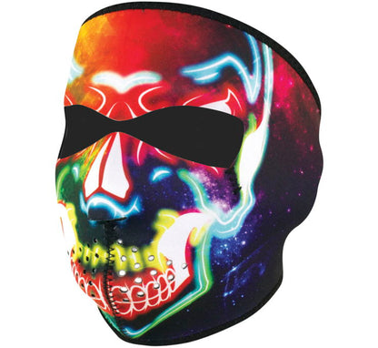 Zan Headgear WNFM098 Neoprene Full-Face Mask Neon Skull - JT Cycle & ATV
