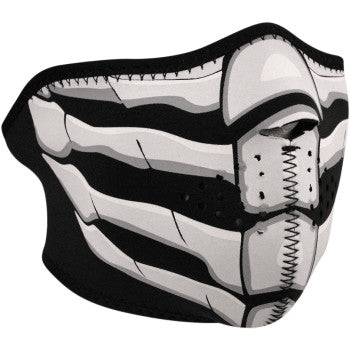 Zan Headgear WNFM168HG Neoprene Half Face Mask, Bone Breath Glow in the Dark - JT Cycle & ATV