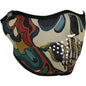 Zan Headgear WNFM179H Neoprene Half Face Mask, Psych Skull - JT Cycle & ATV