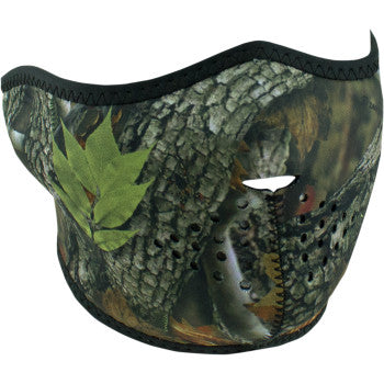 Zan Headgear WNFM238H Neoprene Half Face Mask, Forest Camo - JT Cycle & ATV