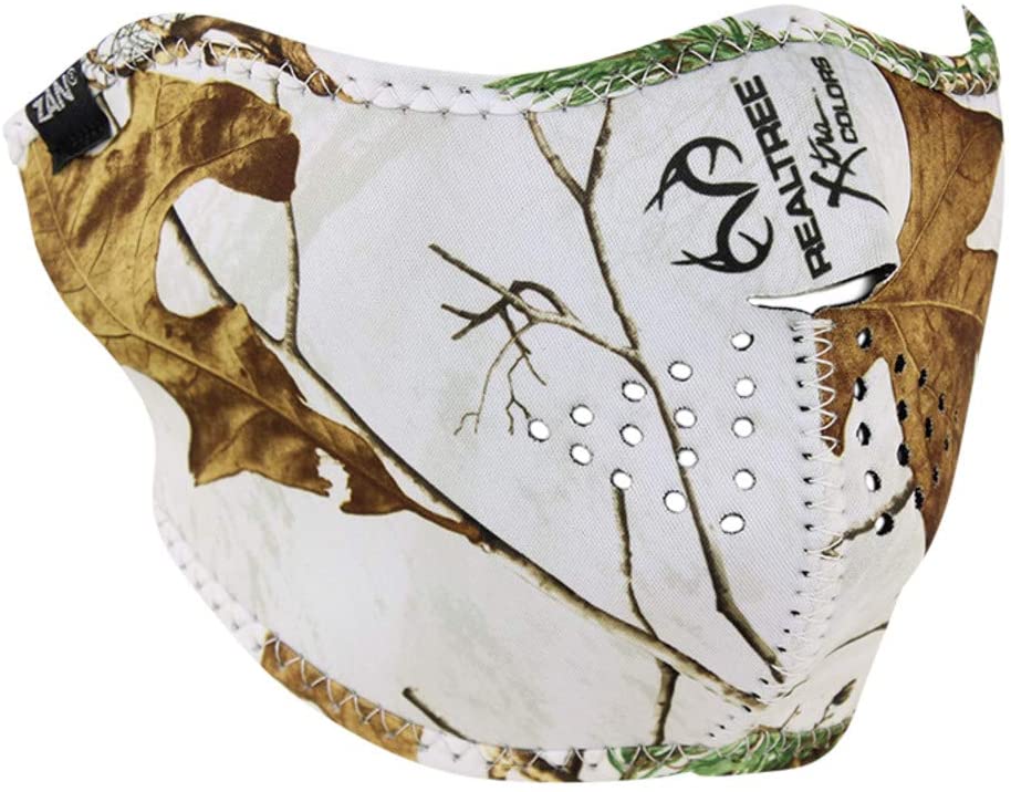 Zan Headgear WNFM304H Neoprene Half Face Mask, Realtree® Xtra Snow Winter Camo - JT Cycle & ATV